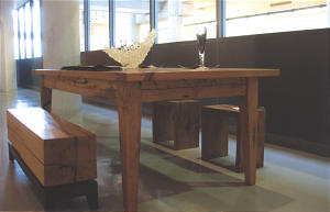 Table, Stools and Bench